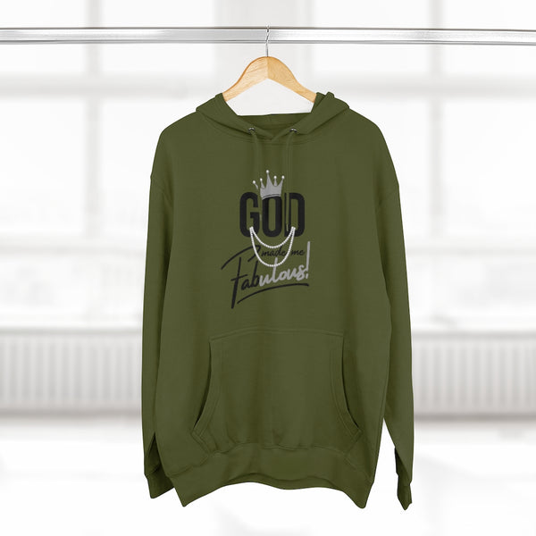 God Made Me Fabulous Pullover Hoodie-Silver