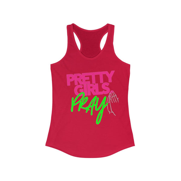 Pretty Girls Pray Women's Racerback Tank