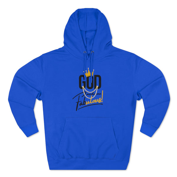 God Made Me Fabulous Pullover Hoodie-Gold