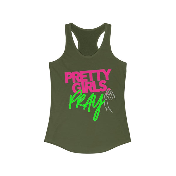 Pretty Girls Pray Women's Racerback Tank