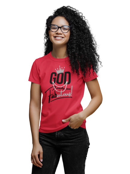 God Made Me Fabulous Unisex Tee- Silver