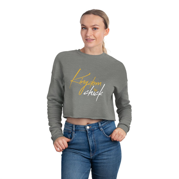 Kingdom Chick Cropped Sweatshirt — Women's Faith-Inspired Pullover