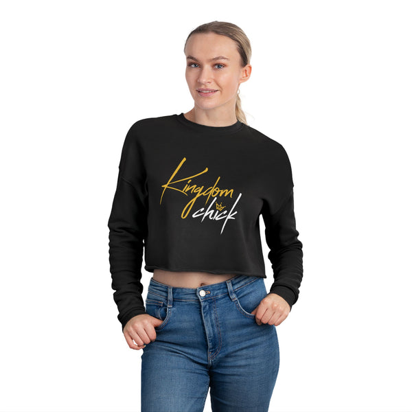 Kingdom Chick Cropped Sweatshirt — Women's Faith-Inspired Pullover