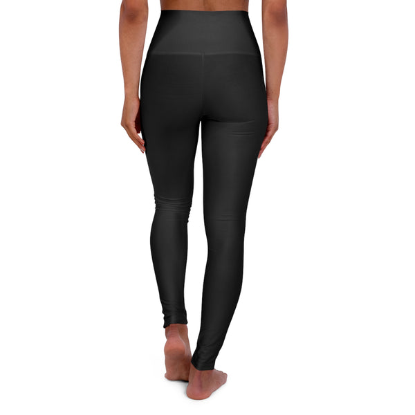 High-Waist Yoga Leggings — "Kingdom Chick" Side Script